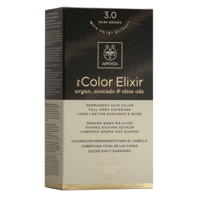 Apivita My Color Elixir 3.0 Καστανό Σκούρο Μόνιμη Βαφή Μαλλιών 1 τμχ product photo