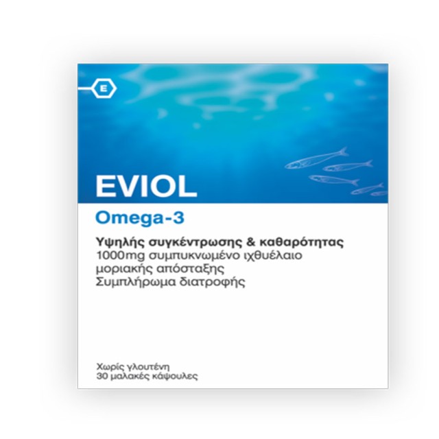 Eviol Omega-3 1000mg 30 Μαλακές Κάψουλες product photo