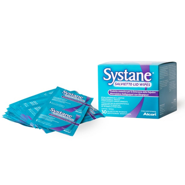 Systane Lid Wipes Μαντηλάκια Καθαρισμού Βλεφάρων 30 Τμχ product photo
