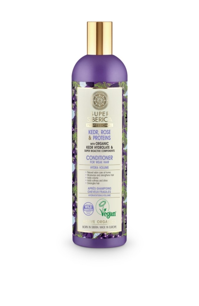 Natura Siberica Super Siberica Kedr, Rose & Proteins Conditioner Για Πολυδιάστατο Όγκο, Για Αδύναμα Μαλλιά 400 product photo