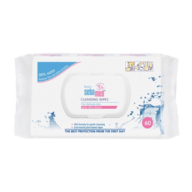Sebamed Baby Cleansing Wipes for Delicate Skin Υγρά Μωρομάντηλα με 99% Νερό 60τεμ product photo
