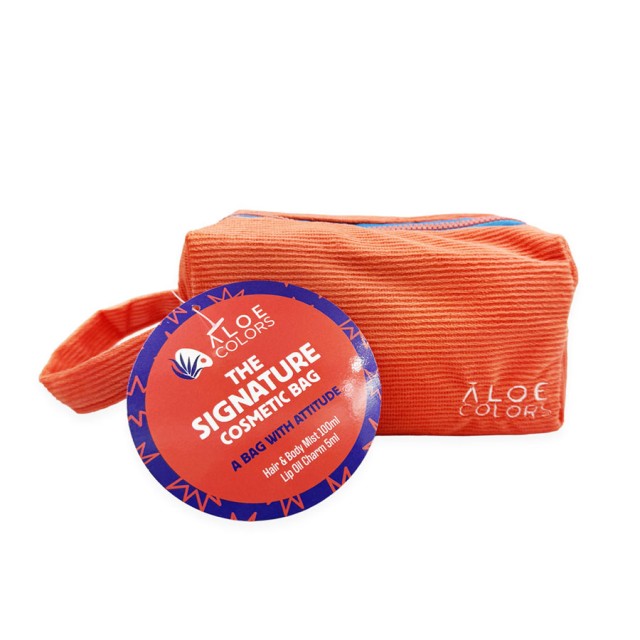 Aloe Colors Promo The Signature Cosmetic Bag Mist Μαλλιών & Σώματος 100ml, Έλαιο Χειλιών Charm 5ml & Νεσεσέρ product photo