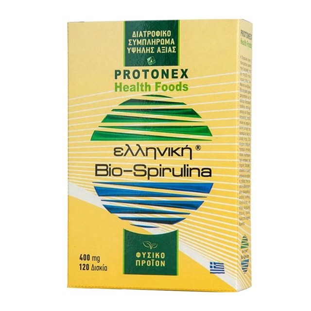 Protonex Ελληνική Βιο-Spirulina 400mg 120caps product photo