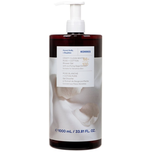 Korres White Blossom & Cotton Shower Gel Αφρόλουτρο Λευκά Άνθη & Βαμβάκι 1000ml product photo