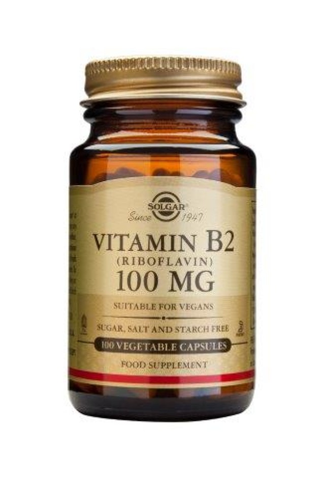 Solgar Vitamin B2 100 mg 100 Veg.Caps product photo