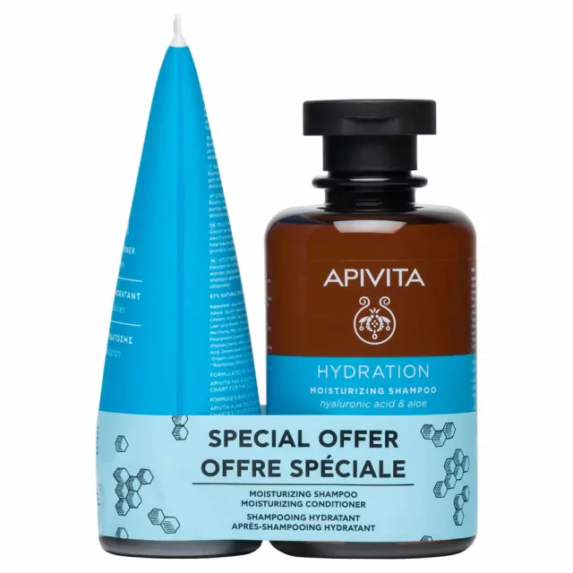Apivita Promo Hydration Moisturizing Shampoo 250ml & Conditioner 150ml product photo