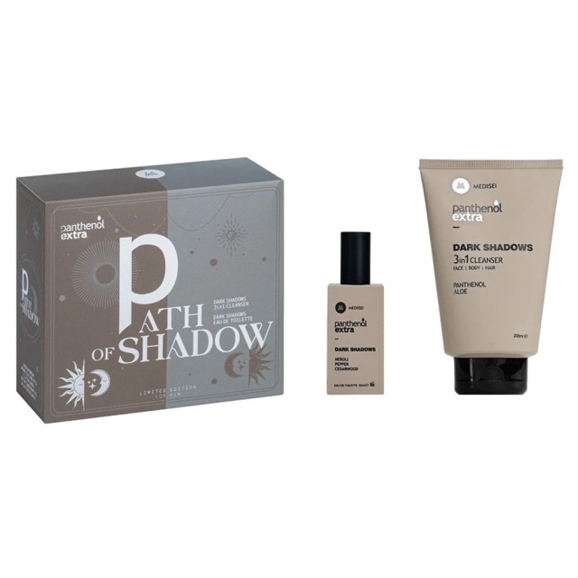Medisei Panthenol Extra Promo Path of Shadow Dark Shadows Eau De Toilette 50ml & 3in1 Cleanser 200ml product photo