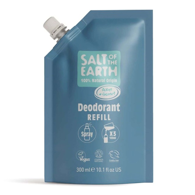Salt of the Earth Vegan Αποσμητικό Spray Ocean & Coconut Refill Pouch 300ml product photo