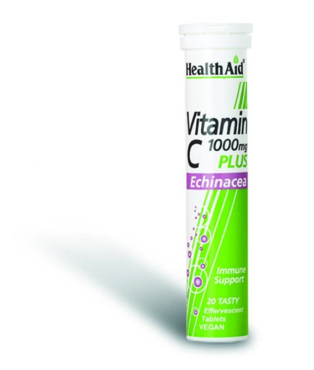 Health Aid Vitamin C 1000 mg Plus Echinacea 20 eff. tabs product photo
