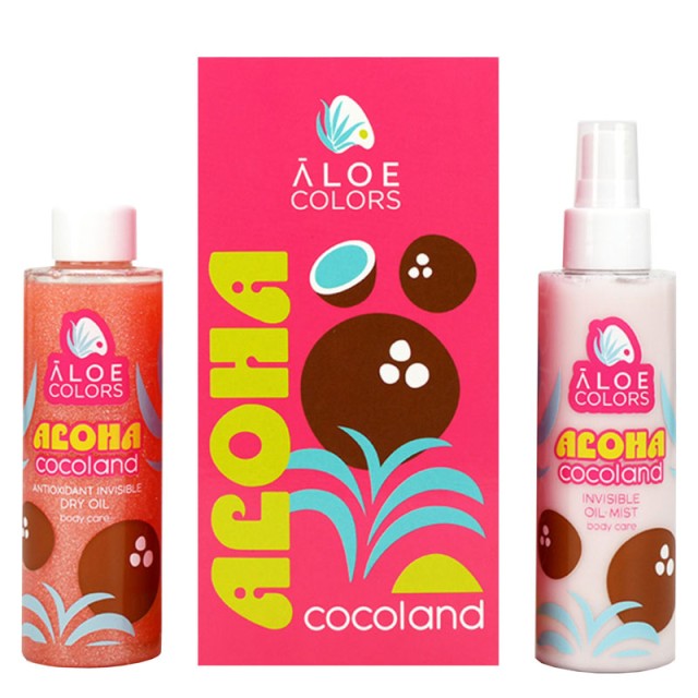 Aloe Colors Promo Aloha Cocoland Invisible Oil Mist 150ml & Antioxidant Invisible Dry Oil 150ml product photo