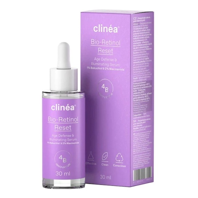 Clinea Bio-Retinol Reset Age Defence & Illumminating Serum 30ml product photo