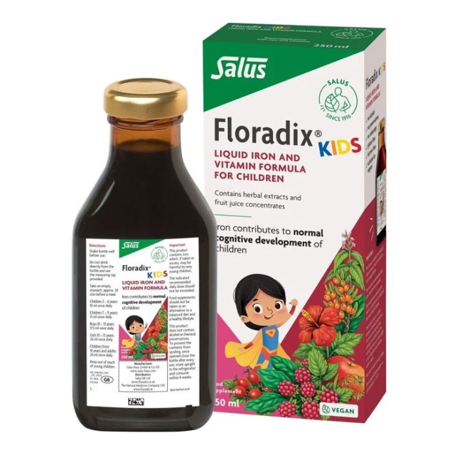 Floradix Kids Liquid Iron & Vitamin Formula 250ml product photo