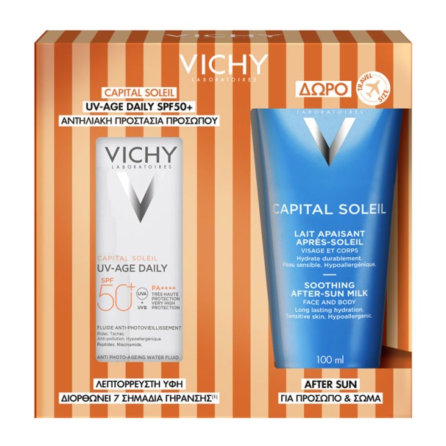 Vichy Promo Capital Soleil UV- Age Daily Spf50+, 40ml & Δώρο After Sun 100ml product photo