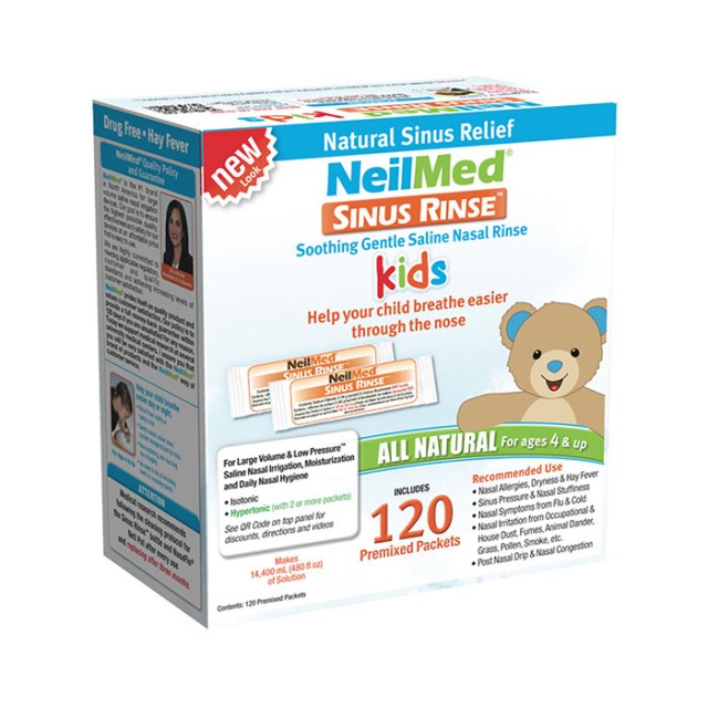 NeilMed Sinus Rinse Kids 120 φακελάκια Διάλυμα Ρινικών Πλύσεων για Παιδιά από 4 ετών product photo