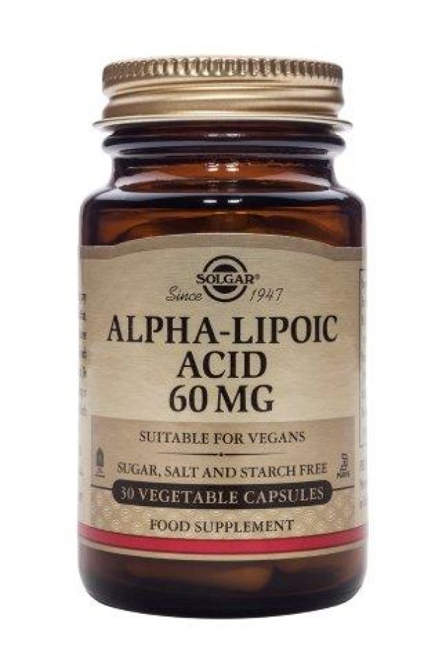 Solgar Alpha Lipoic Acid 60 mg 30 Veg.Caps product photo