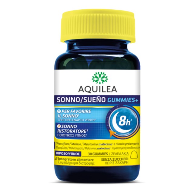 Aquilea Sueno Gummies+ Συμπλήρωμα Διατροφής με Μελατονίνη 1mg για Χαλάρωση & Ύπνο 30gummies product photo