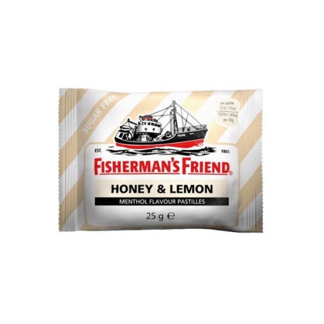 Fishermans Friend Καραμέλες με Μέλι και Λεμόνι & Άρωμα Μινθόλης Χωρίς Προσθήκη Ζάχαρης 25gr product photo