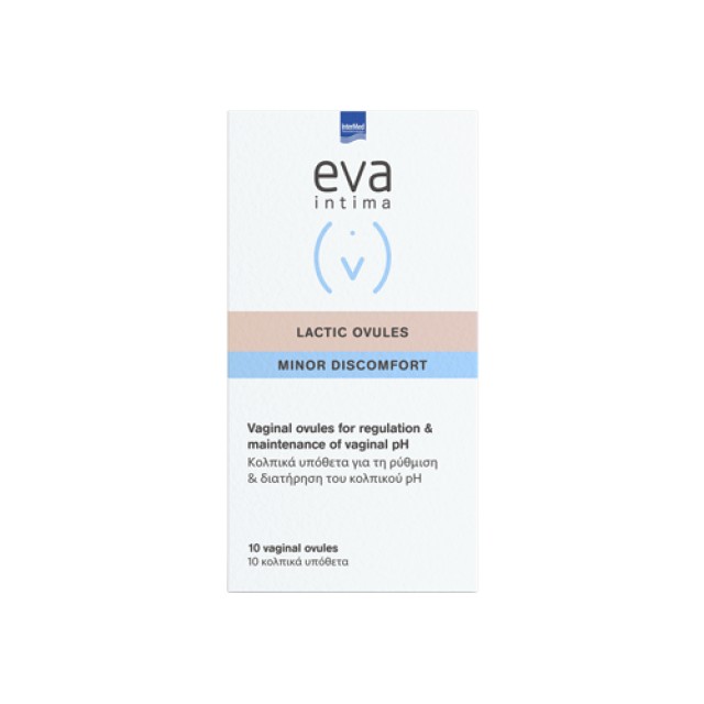 Intermed Eva Intima Lactic Ovules 10 Κολπικά Υπόθετα product photo