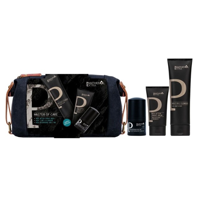 Medisei Panthenol Extra Promo Master Of Care Men After Shave Balm 75ml & Men 3in1 Cleanser 200ml & Deodorant Roll-On 50ml & Δώρο Νεσεσέρ product photo