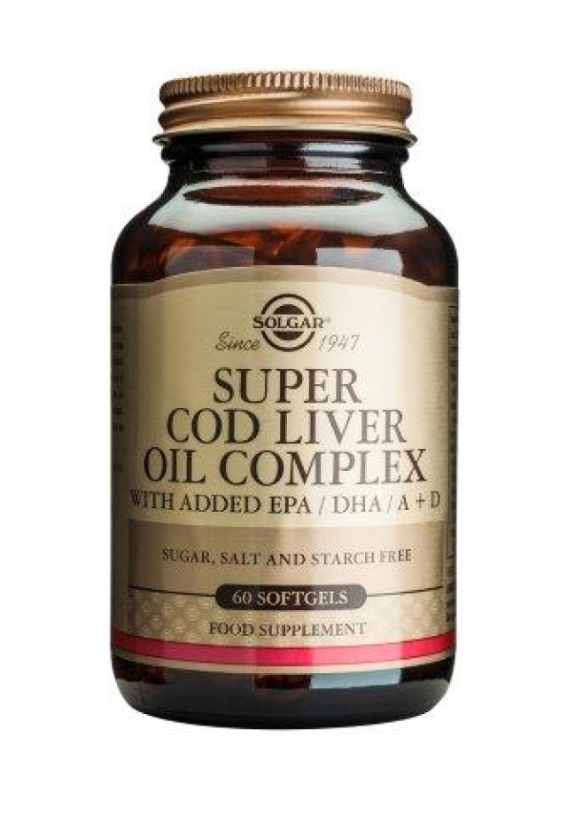 Solgar Super Cod Liver Oil Compl 60 Softgels product photo