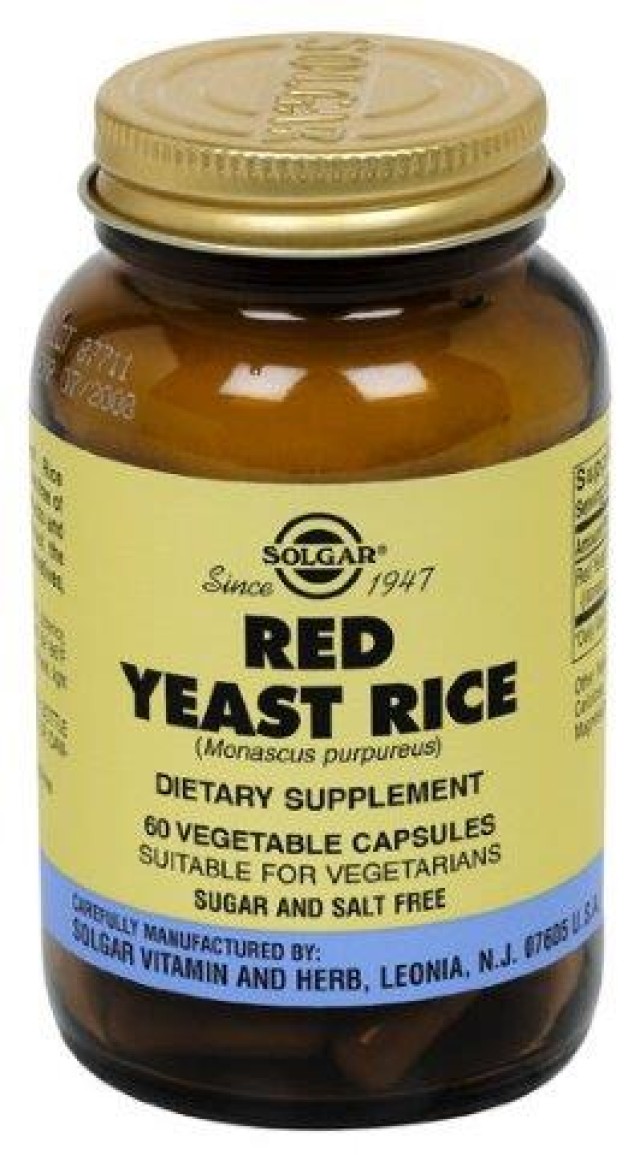 Solgar Red Yeast Rice 600 mg 60 Veg.Caps product photo