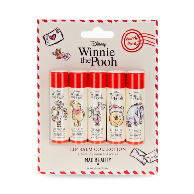 Mad Beauty Winnie The Pooh Festive Lip Balm Collection 5τεμ x 4gr product photo