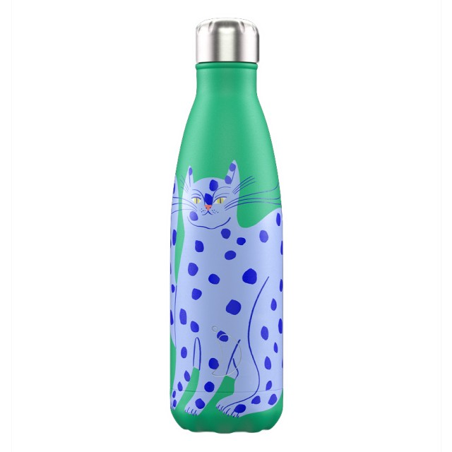 Chillys Ανοξείδωτο Μπουκάλι - Θερμός Artist Series Blue Cat 500ml product photo
