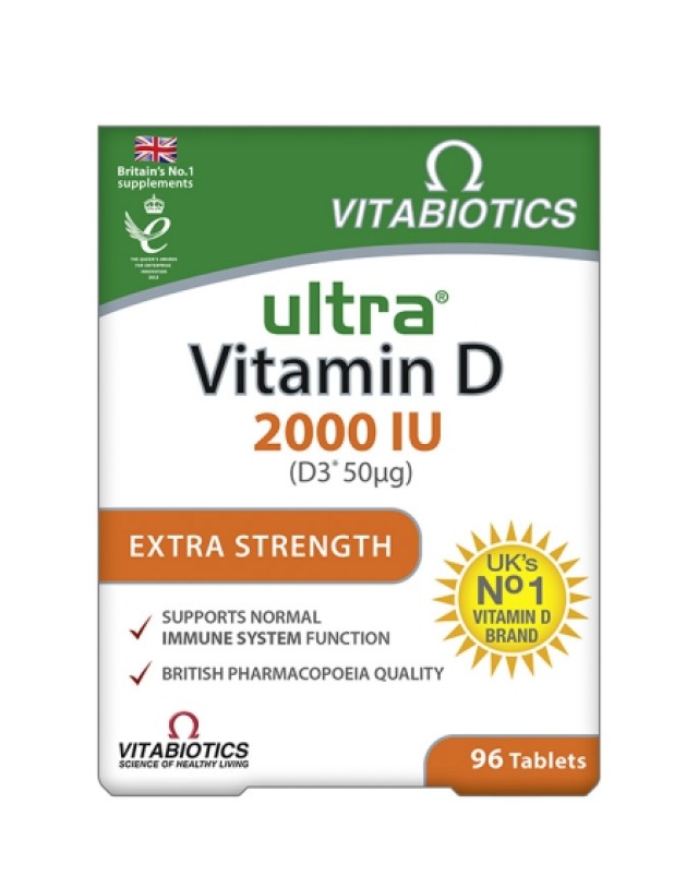 Vitabiotics Ultra Vitamin D3 2000 Iu 96 tabs product photo