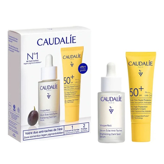 Caudalie Promo Vinoperfect Brightening Dark Spot Serum 30ml & Δώρο Vinosun Spf50+ Lightweight Cream 30ml product photo