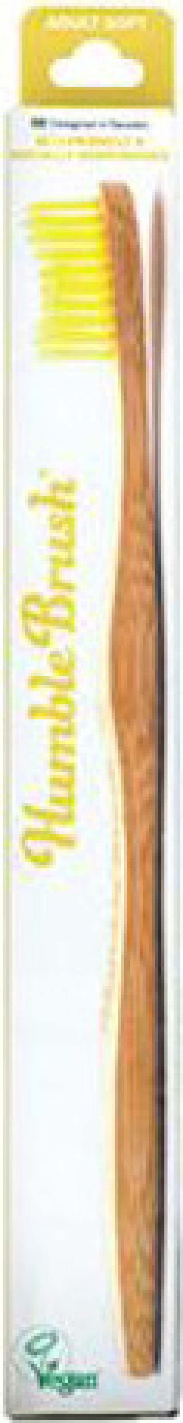 The Humble Co. Toothbrush Bamboo Yellow Κίτρινη Οδοντόβουρτσα Απο Μπαμπού Adult Medium 1 τμχ product photo