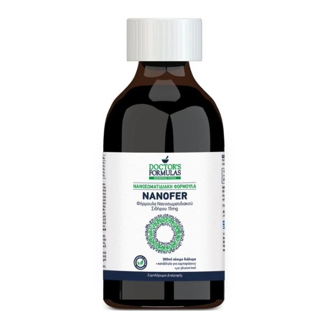 Doctors Formulas Nanofer 15mg Συμπλήρωμα Διατροφής Νανοσωματιδιακή Φόρμουλα Σιδήρου με Γεύση Κεράσι 300ml product photo