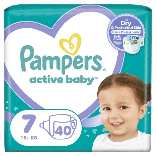 Pampers Active Baby Νο7 (15+ kg) 40τεμ product photo