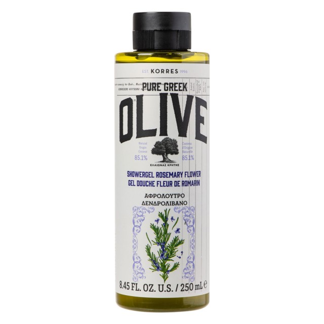 Korres Pure Greek Olive Shower Gel Rosemary Flower Αφρόλουτρο Δεντρολίβανο 250ml product photo