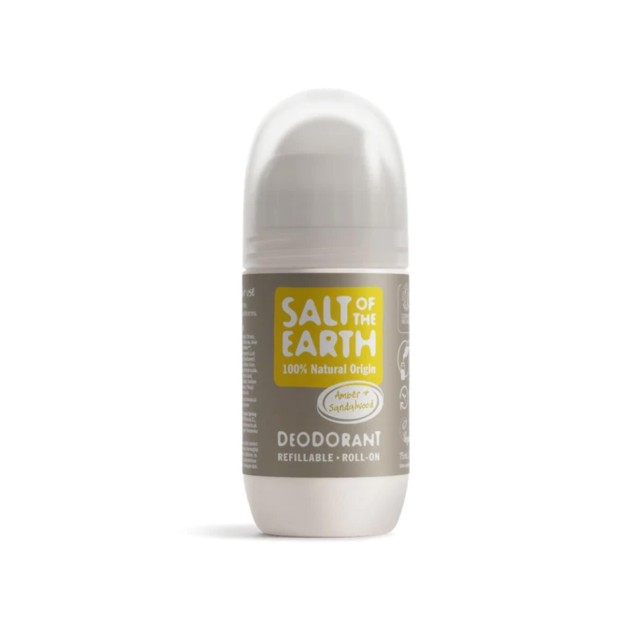 Salt of the Earth Vegan Amber & Sandalwood Αποσμητικό Επαναγεμιζόμενο Roll-On 75ml product photo