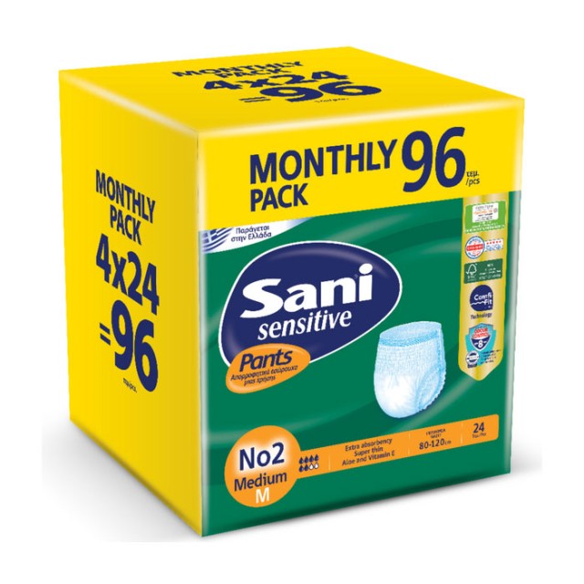 Sani Sensitive Pants Monthly Pack Νο2 Medium 96 τεμ product photo