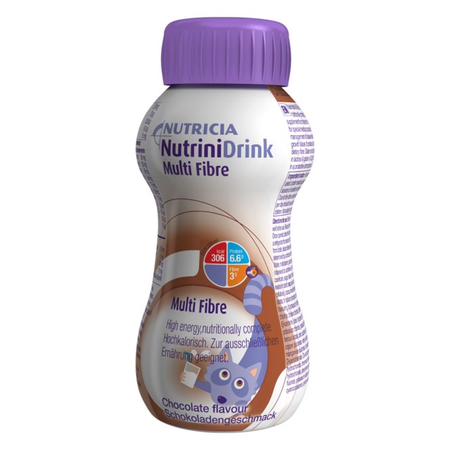 Nutricia NutriniDrink Multi Fibre Σοκολάτα 200ml product photo