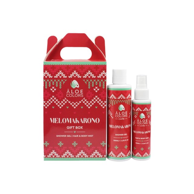 Aloe Colors Melomakarono Gift Box 2026 Χριστουγεννιάτικο Σετ Δώρου με Shower Gel Αφρόλουτρο 200 ml & Hair & Body Mist Άρωμα Μαλλιών-Σώματος 100 ml product photo