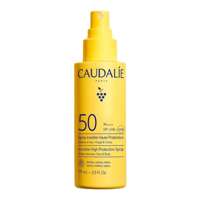 Caudalie Invisible High Protection Spray Αντηλιακό Spray για Πρόσωπο & Σώμα SPF50, 75ml product photo