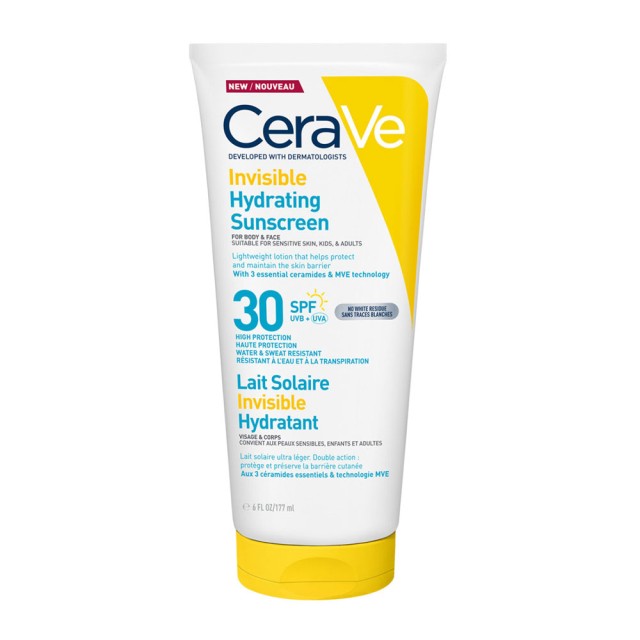 Cerave Invisible Hydrating Sunscreen Spf30 177ml product photo