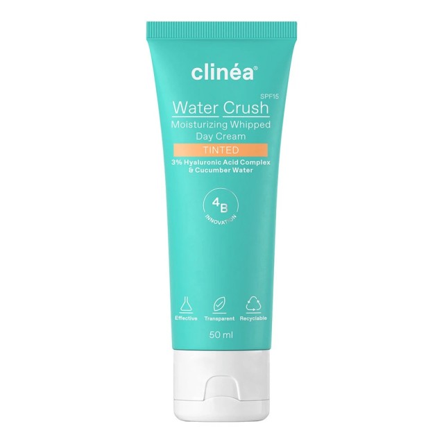Clinea Water Crush Tinted SPF15 Ενυδατική Κρέμα Ημέρας με Χρώμα 50ml product photo