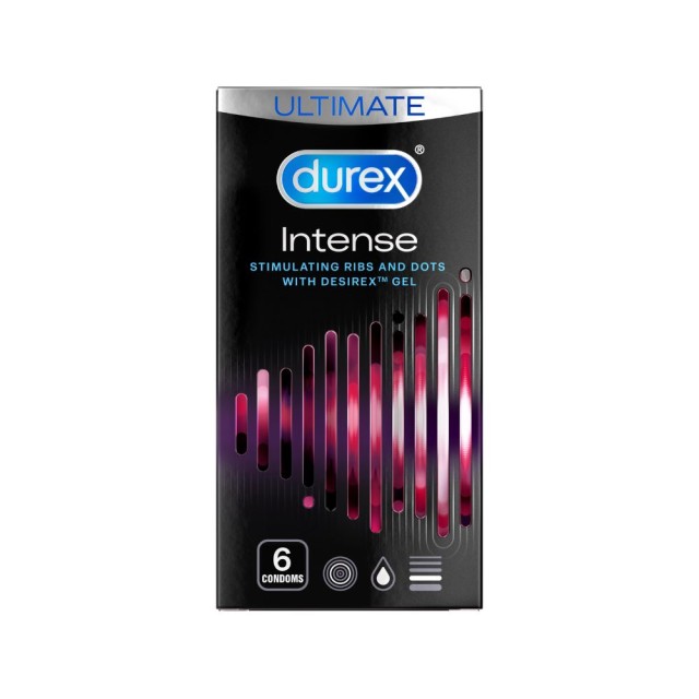 Durex Προφυλακτικά Intense με Επιβραδυντικό και Ραβδώσεις 6τεμ product photo