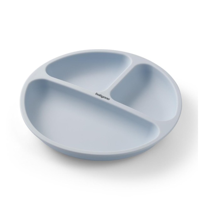 Babyono Πιάτο Σιλικόνης Με Βεντούζες Και Χωρίσματα Μπλε 6m+ product photo