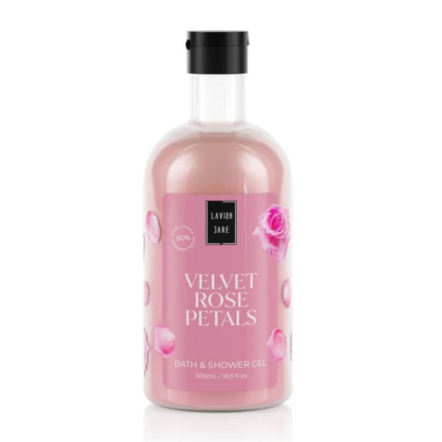 Lavish Care Velvet Rose Petals Bath & Shower Αφρόλουτρο Gel με Άρωμα Τριαντάφυλλο 500ml product photo