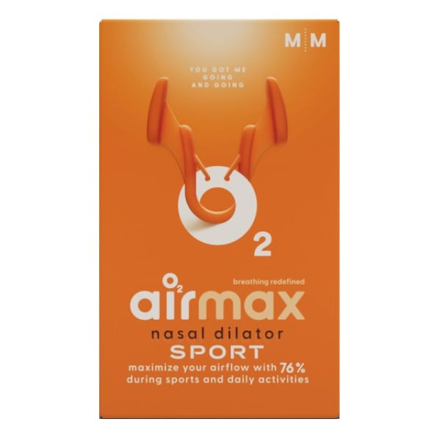 Airmax Nasal Dilator Sport Medium Ρινικός Διαστολέας για Εισπνοή στο Maximum για Όσους Αθλούνται 2τεμ product photo