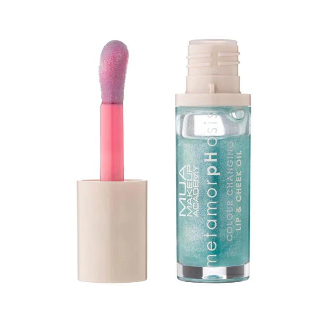 MUA Lip & Cheek Oil Mermaid Γαλάζιο με Γκλίτερ για Χείλη - Μάγουλα 7ml product photo