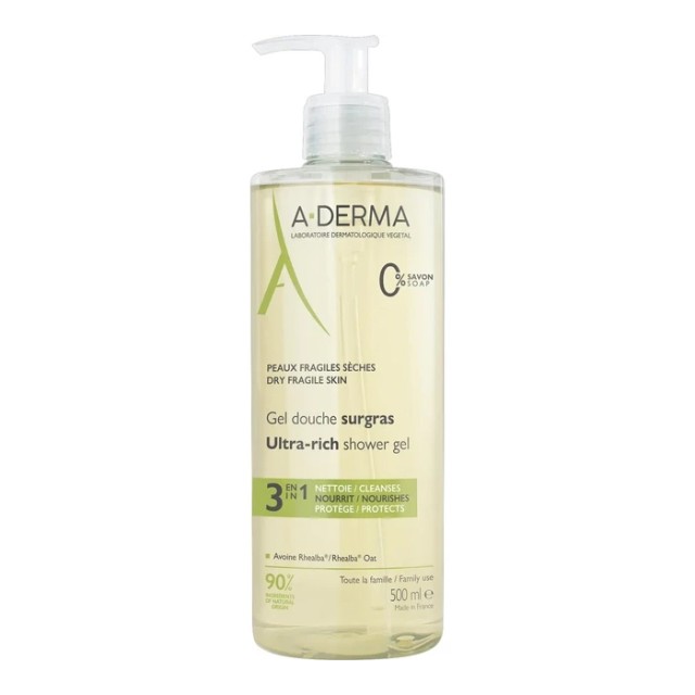 A-Derma Shower Gel Ultra-Rich 500ml product photo