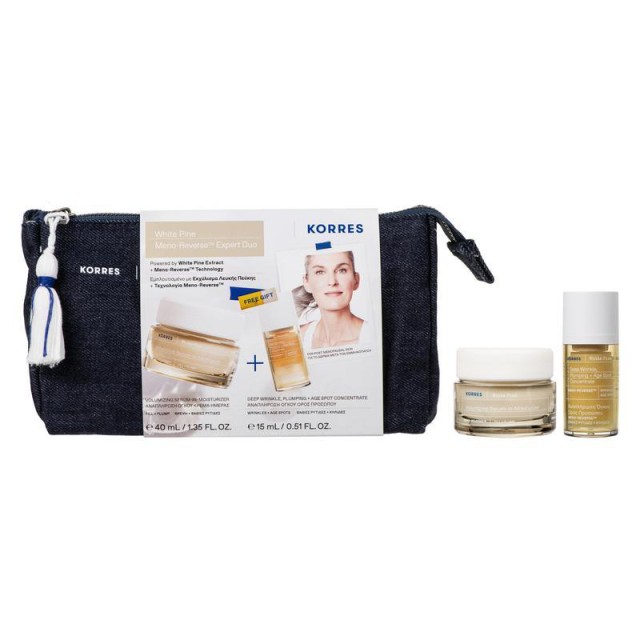 Korres Promo White Pine Volumizing Serum in Moisturizer Day Cream 40ml & Δώρο Deep Wrinkle Plumping & Age Spot Concentrate Serum 15ml & Νεσεσέρ product photo
