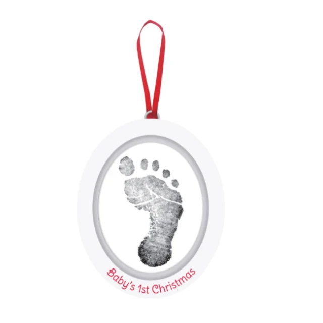 Pearhead Λευκό Στολίδι Με Αποτύπωμα του Μωρού Σας Και την Φωτογραφία του Στο Πίσω Μέρος 1τεμ product photo