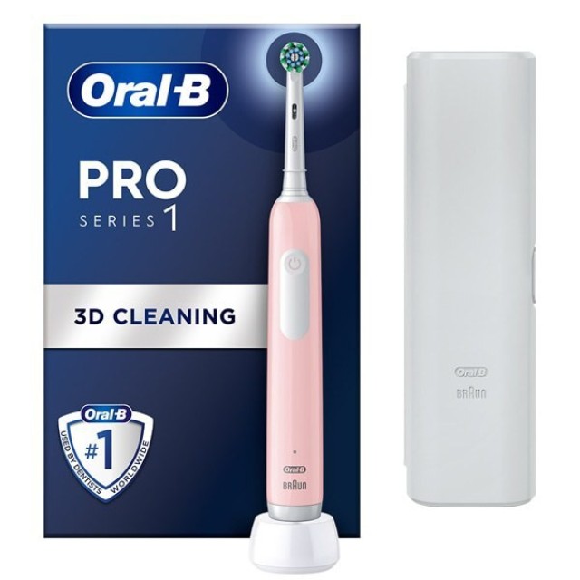 Oral-B Pro Series 1 Ηλεκτρική Οδοντόβουρτσα Ροζ Με Θήκη Ταξιδίου 1τμχ. product photo