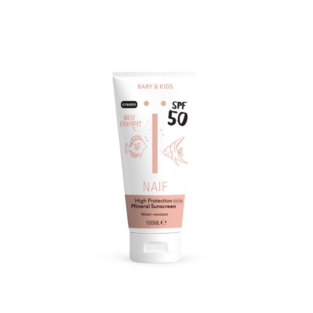 Naif Sun Care Sunscreen Cream For Baby & Kids Spf50 Αντηλιακό Γαλάκτωμα Με Άρωμα Προσώπου - Σώματος Για Βρέφη & Παιδιά Spf50, 100ml product photo